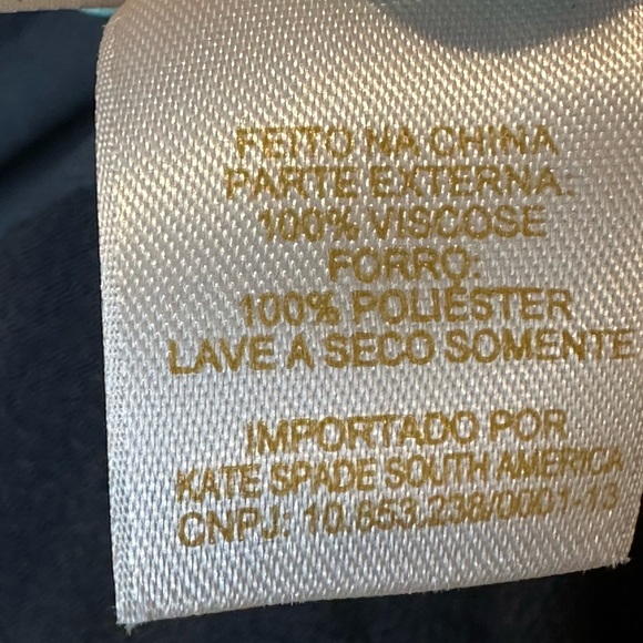 Kate Spade Black Flutter Sleeve Elastic Waist Dress size 8 - Picture 10 of 10